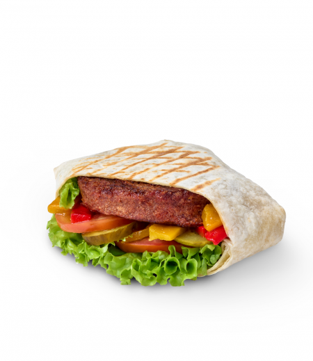 Vrapburgers ar zirņu kotleti