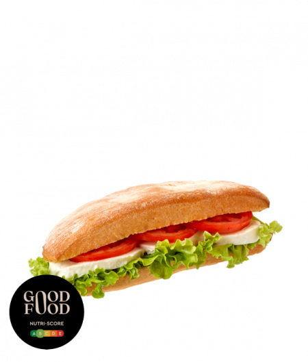 Maize "ciabatta" ar mozzarella sieru un tomātiem