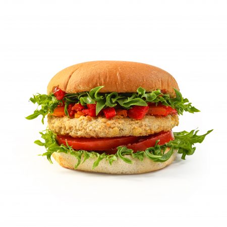 Nachos kraukšķīgais siera burgeris