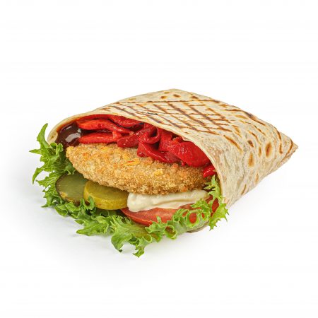Nachos kraukšķīgais siera vrapburgeris